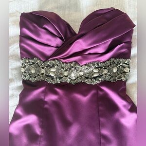 Evening Gown, Strapless Dress with Embellished Waist